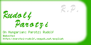 rudolf parotzi business card